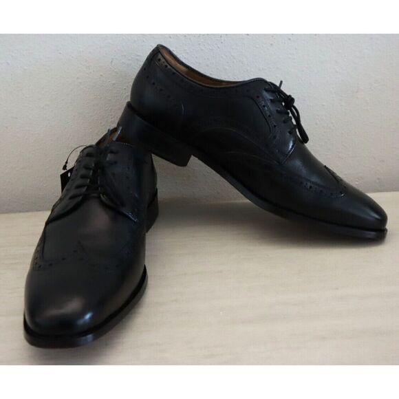 Florsheim 12198-001 Men's Sz 9W Black Leather Conetta Wing Tip Oxfords - Picture 12 of 13
